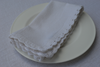 Napkins, Ashby 100% Cotton Crochet Edge Bright white 41x41cm 16x16