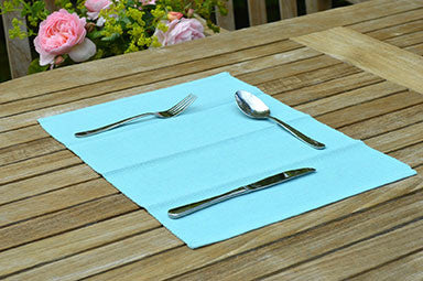 Placemats, Rib Style 33x45cm Azure Blue Pack of 2