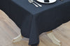 Tablecloth, 100% Cotton Plain Dyed Black 12 Sizes Square Round Oblong Oval