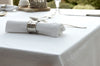 Tablecloth, 100% Cotton Plain Dyed Brilliant White 12 Sizes Square Round Oblong