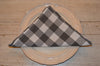 Tablecloth, 100% Cotton Country Check Charcoal Grey/White 10 Sizes Square Round Oblong