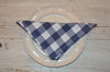 Tablecloth, 100% Cotton Country Check Indigo/White 10 Sizes Square Round Oblong