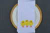Easter Napkins, White with Three Embroidered Chicks 41x41cm 16x16