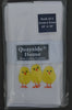 Easter Napkins, White with Three Embroidered Chicks 41x41cm 16x16