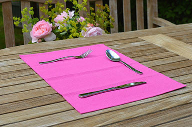 Placemats, Rib Style 33x45cm Fuchsia Pink Pack of 2