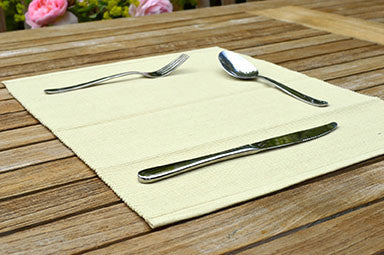 Placemats, Rib Style 33x45cm Golden Sand Pack of 2