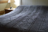 Bedspread, 100% Cotton Full size Charcoal Grey Throwover, Single, Double, King, Superking