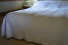 Bedspread, 100% Cotton Full size White Throwover, Single, Double, King, Superking