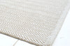 Floor Rug, 100% Cotton Herringbone Weave in Pebble Natural / White 4 Sizes