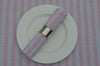 Tablecloth, 100% Cotton Holmes Stripe Pink/Grey 10 Sizes Square Round Oblong