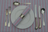 Tablecloth, 100% Cotton Holmes Stripe Pink/Grey 10 Sizes Square Round Oblong
