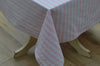 Tablecloth, 100% Cotton Holmes Stripe Pink/Grey 10 Sizes Square Round Oblong