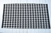 Floor Rug, 100% Cotton Houndstooth Weave in Black/White 2 Sizes