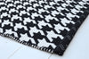Floor Rug, 100% Cotton Houndstooth Weave in Black/White 2 Sizes