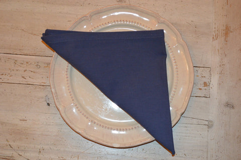 Napkins, Plain Dyed 41x41cm Indigo Navy pack of 4