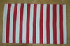 Floor Rug, 100% Cotton Lymington Stripe Flat Weave Red/White 4 Sizes