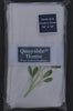 Christmas Napkins, White with Embroidered Sprig of Mistletoe  41x41cm 16x16