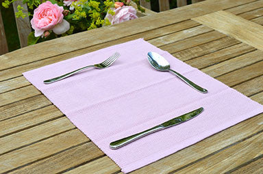 Placemats, Rib Style 33x45cm Orchid Pink Pack of 2