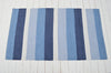 Floor Rug, 100% Cotton Pembroke Flat Weave in Blue / Indigo 3 Sizes Large