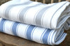 Throw, Solent Stripe in Storm Blue/White 135x152cm